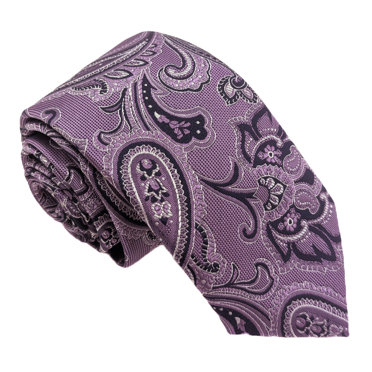 Purple Floral Paisley Wedding Swatch