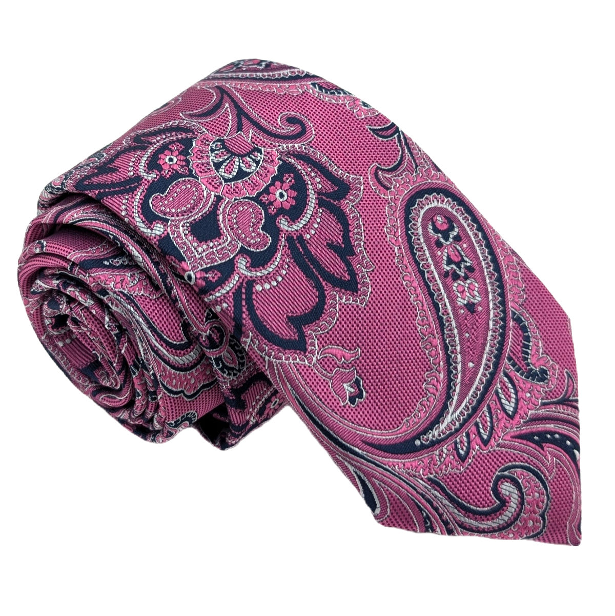 Pink Floral Paisley Wedding Tie