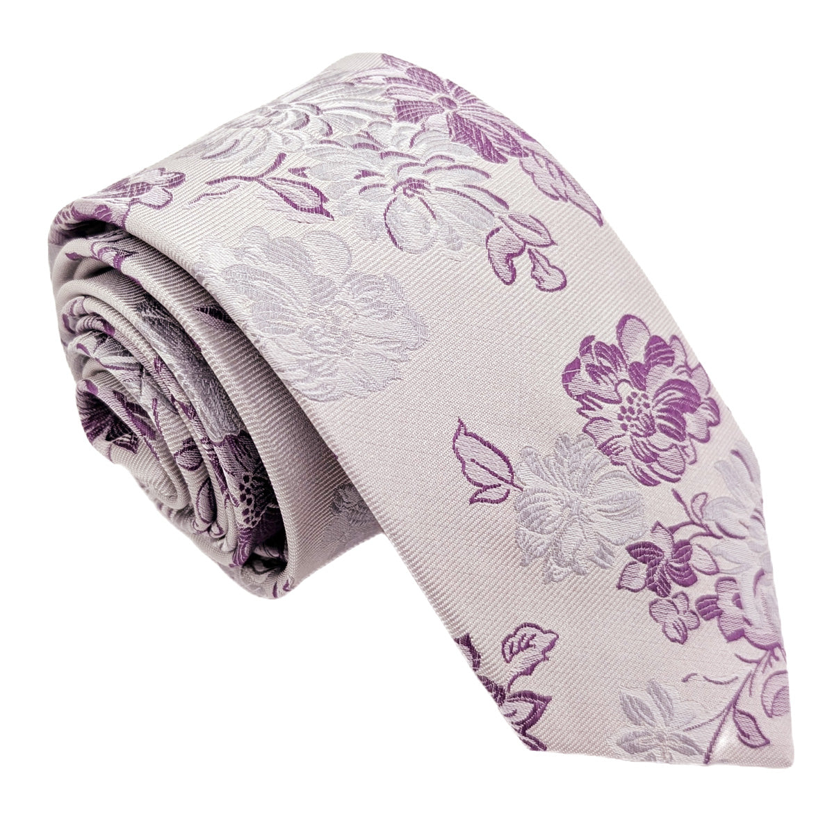 Lilac Floral Silk Wedding Swatch