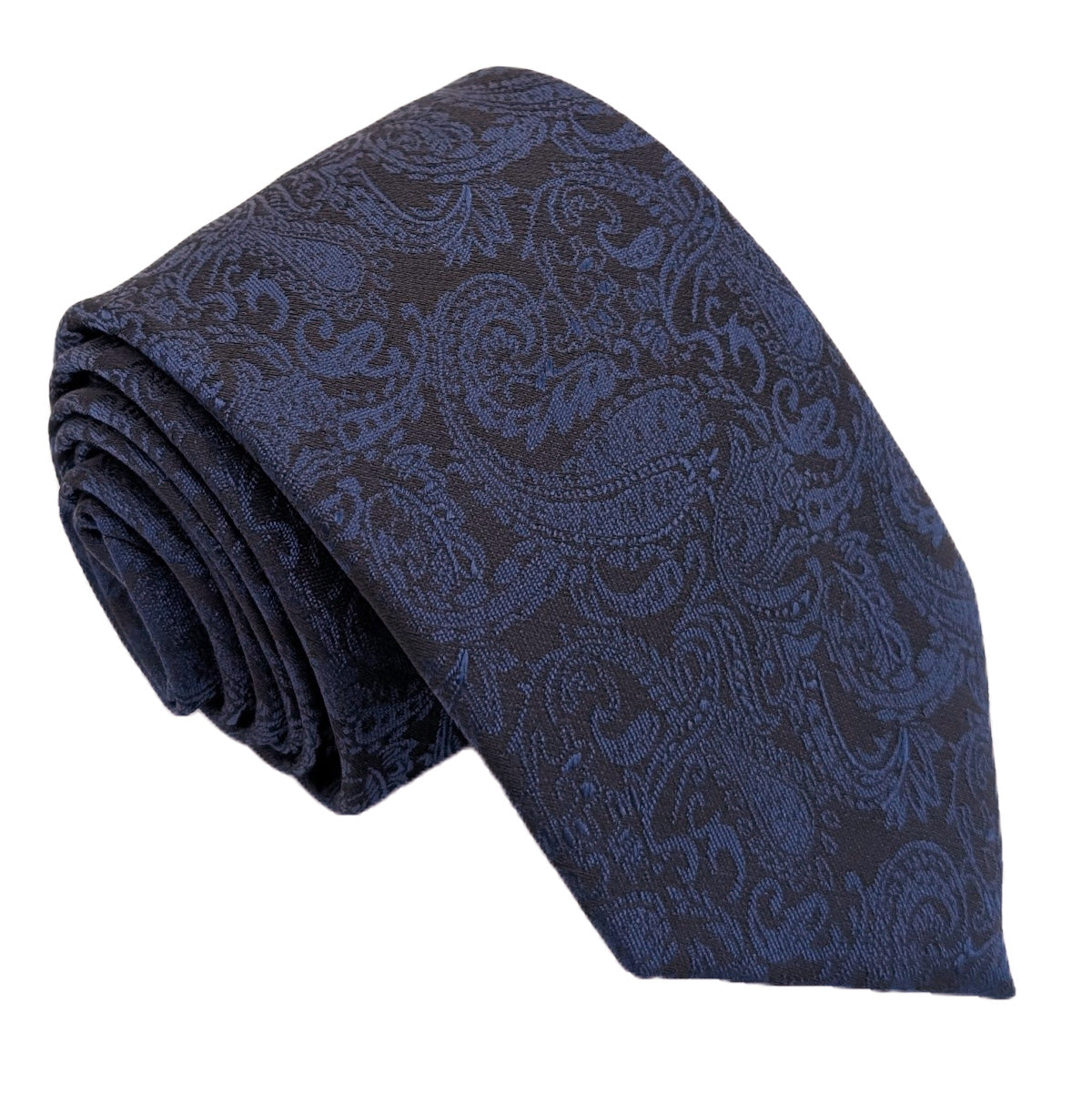 Black & Navy Paisley Wedding Swatch