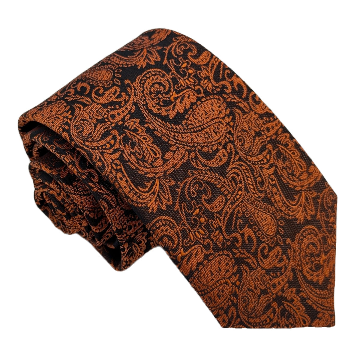 Black & Orange Paisley Wedding Swatch