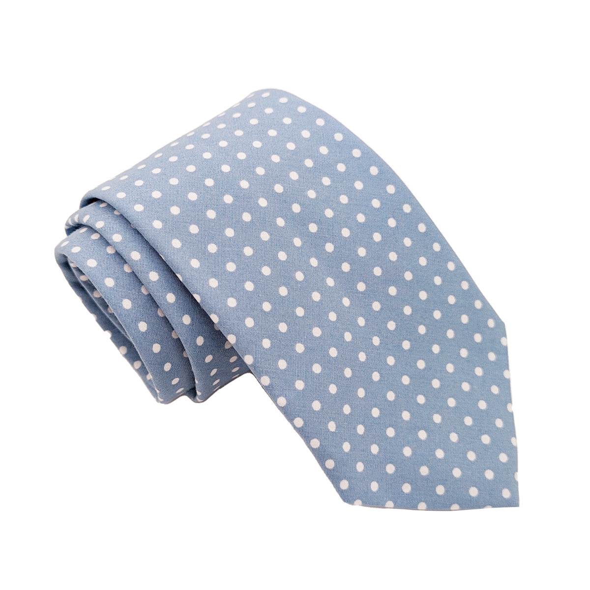 Mid Blue Spot Boys Ties