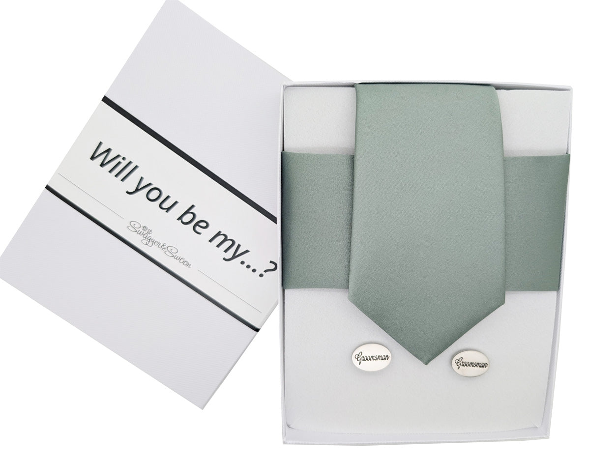 Sage Green Wedding Gift Box | Best Man Gift Sets | Groomsman Boxes | Proposal Boxes