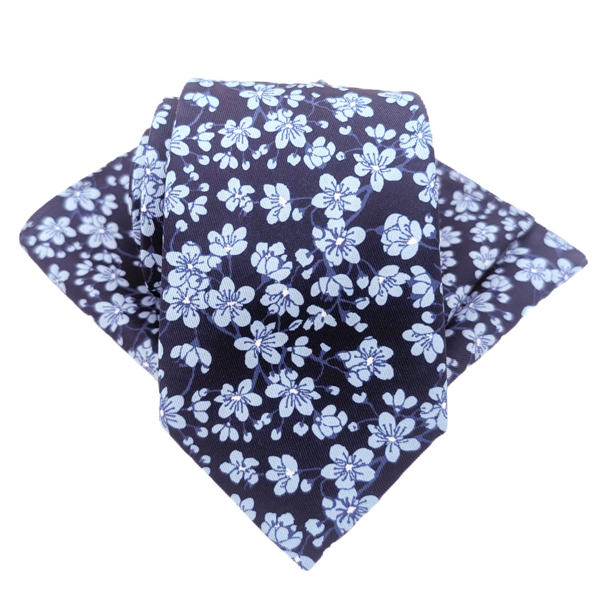 Blue Blossom Wedding Tie