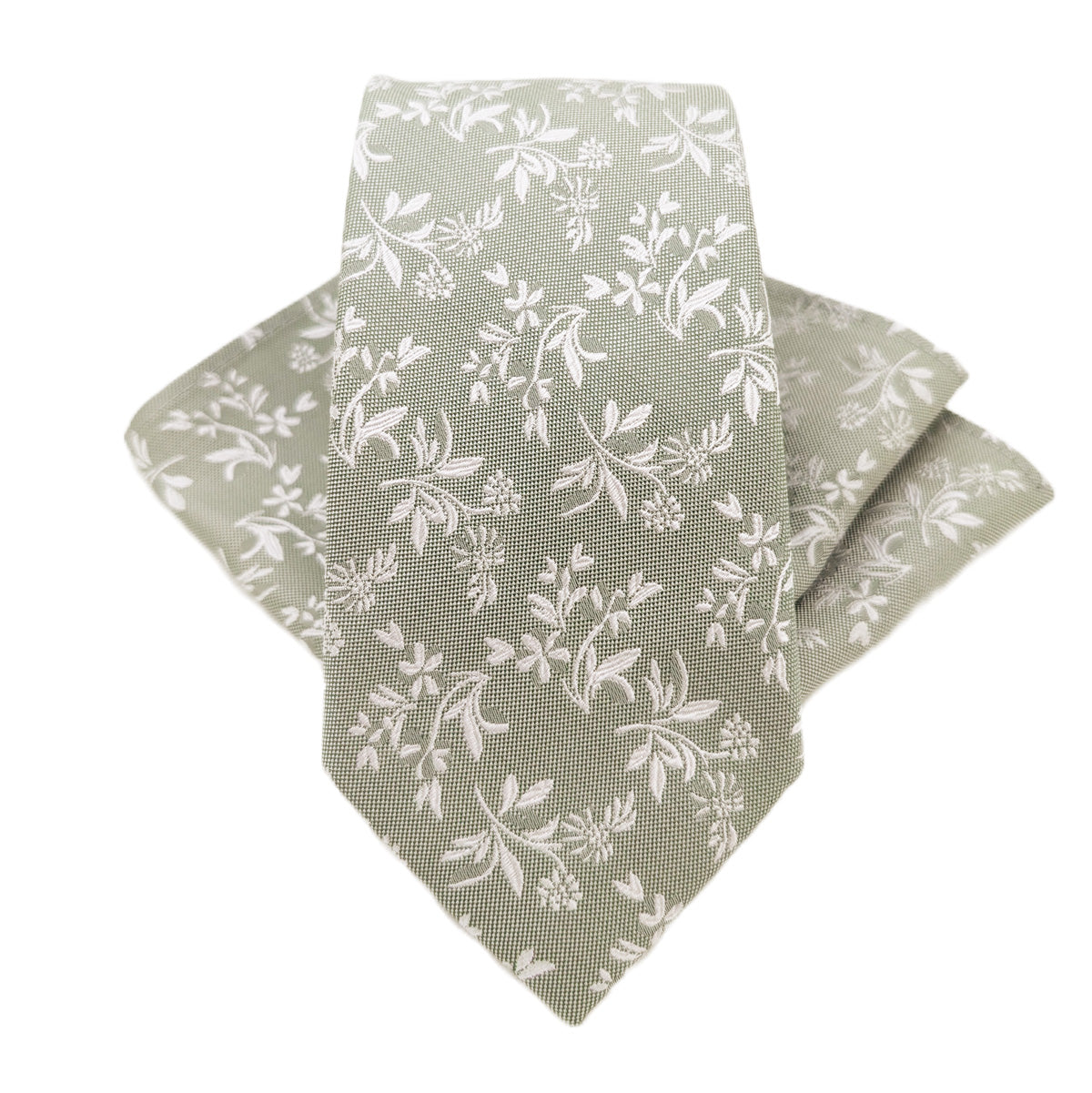 Sage Leaves Silk Pocket Square