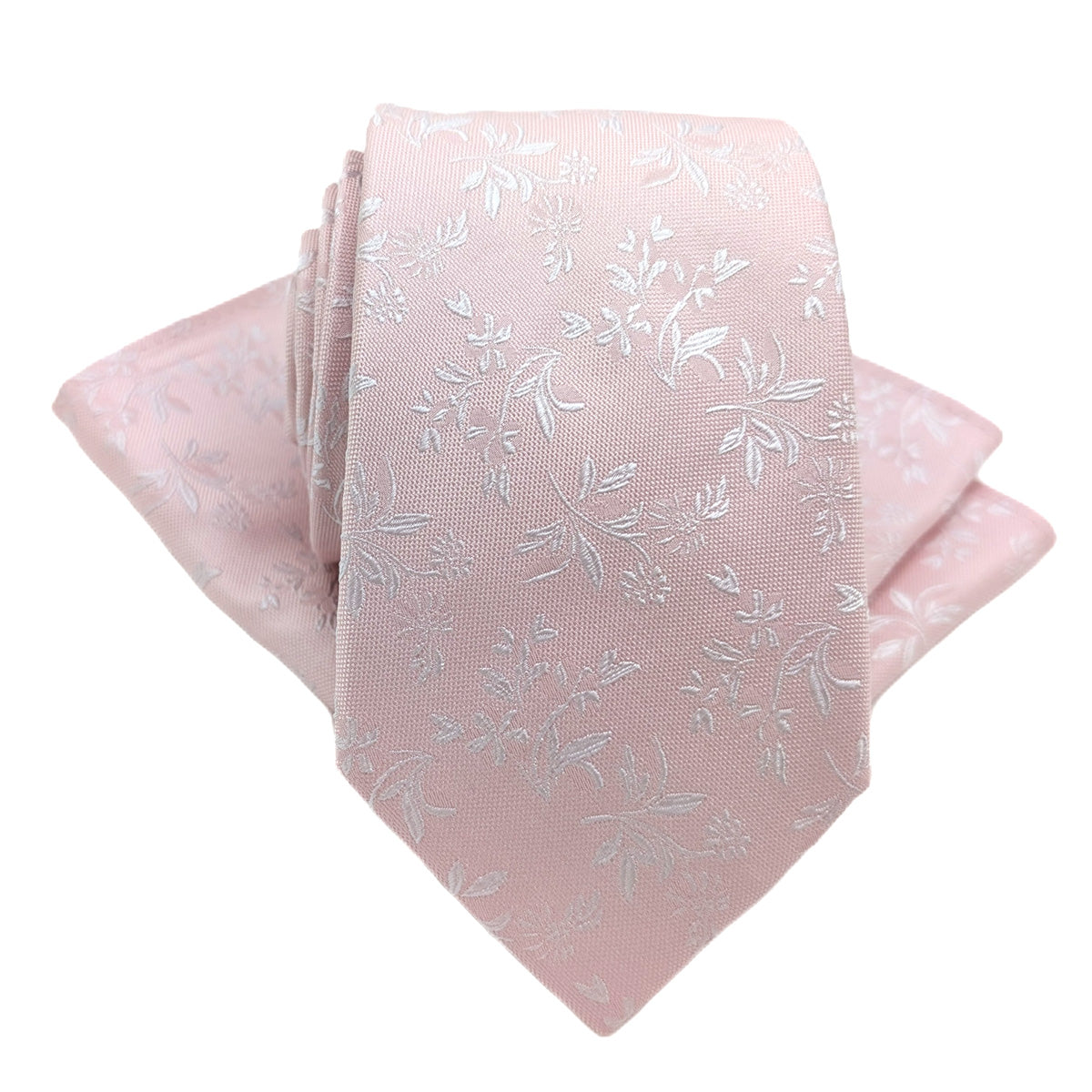 Pink Leaves Silk Pocket Square