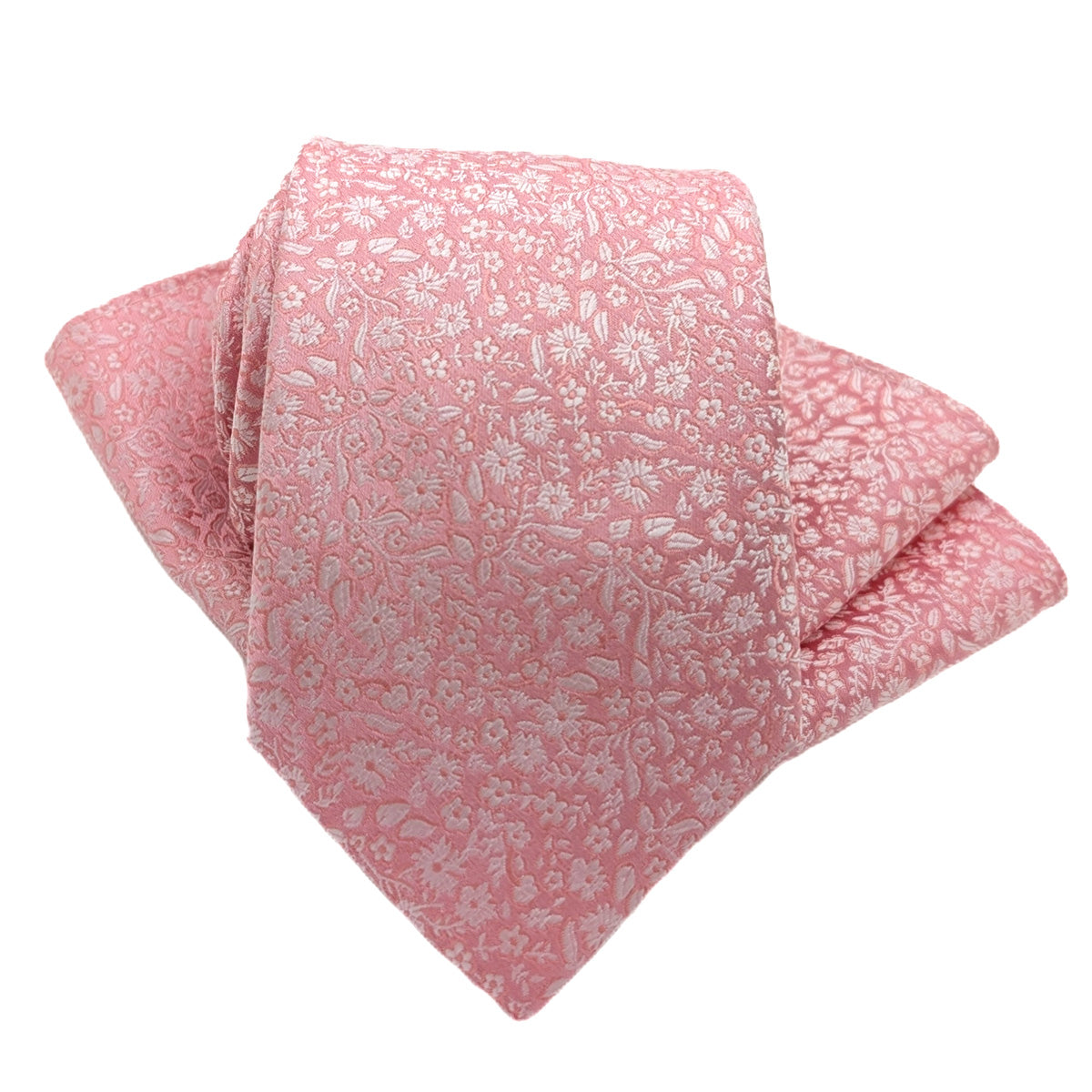 Pink Disty Floral Pocket Square