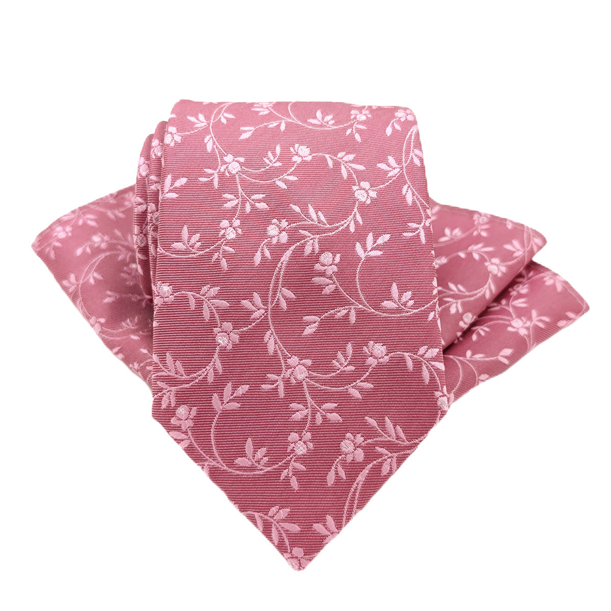 Soft Raspberry Leaves Pocket Square