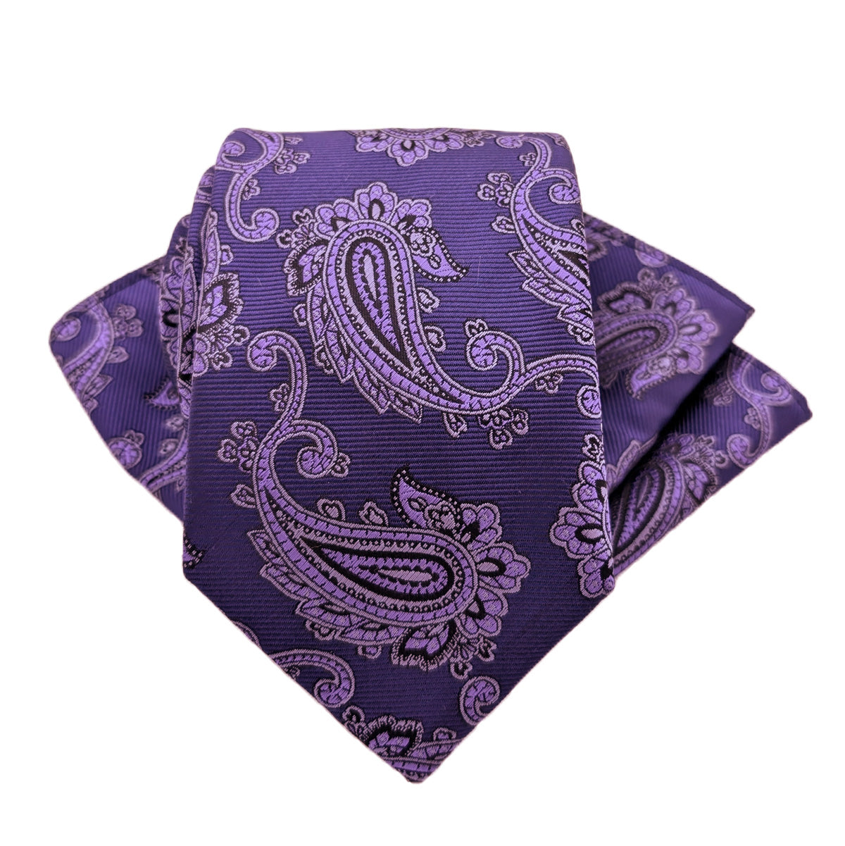 Purple Paisley Wedding Tie