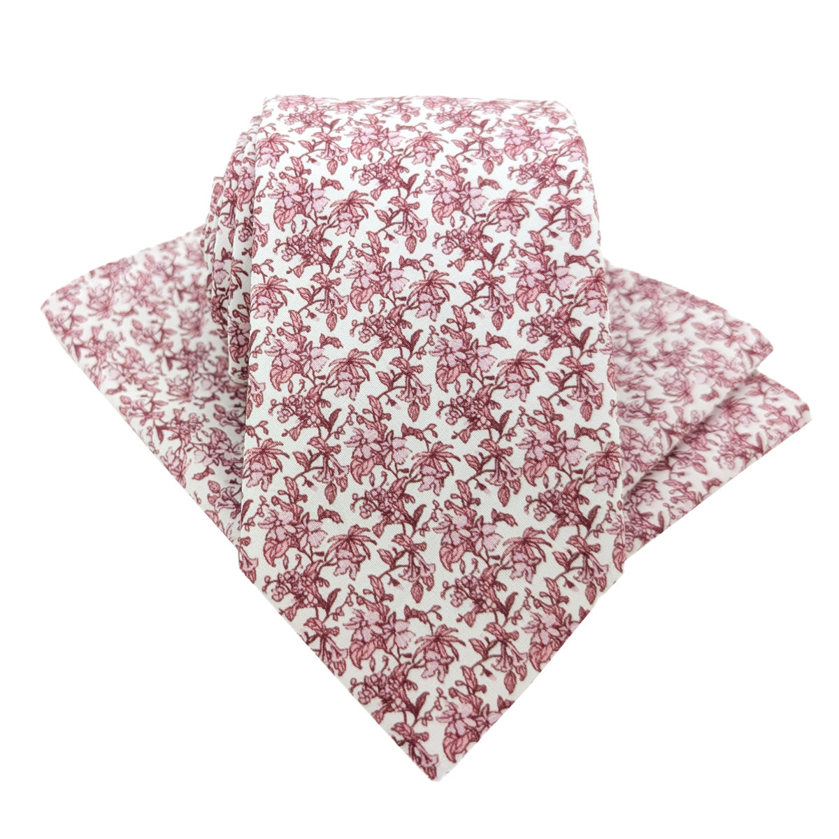 Pink Floral Cotton Pocket Square