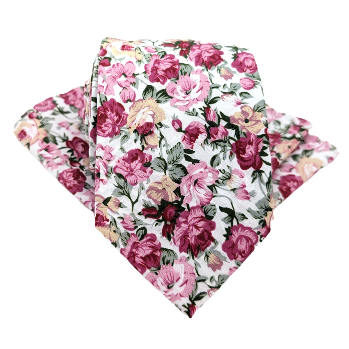 Pink Blossom Cotton Wedding Tie