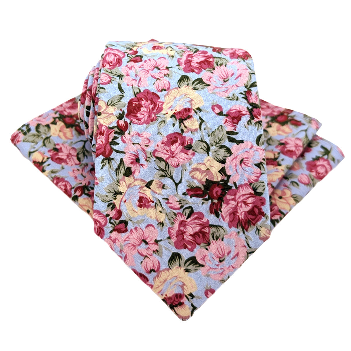 Sky Blossom Cotton Pocket Square