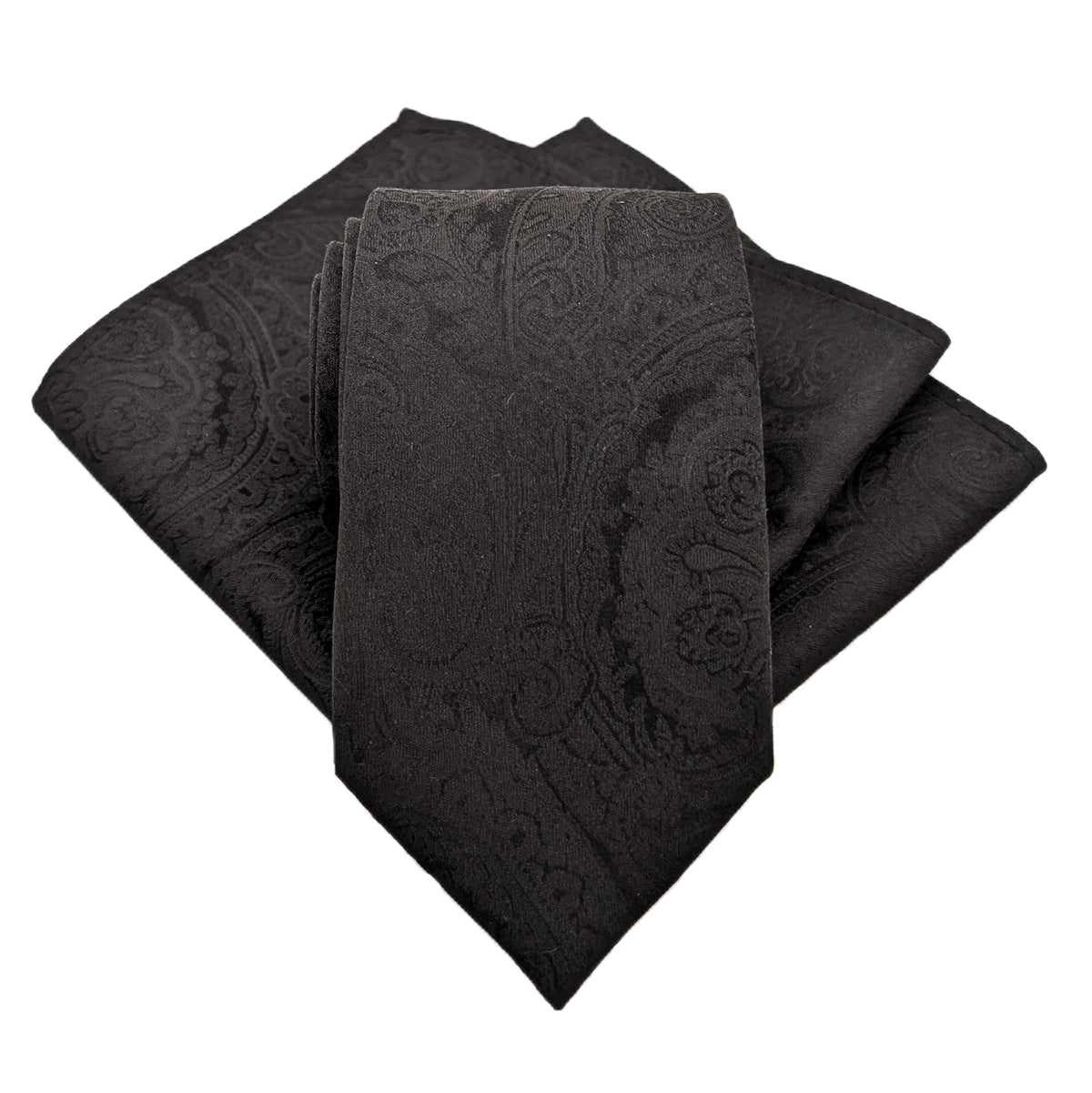 Black Paisley Silk Wedding Swatch