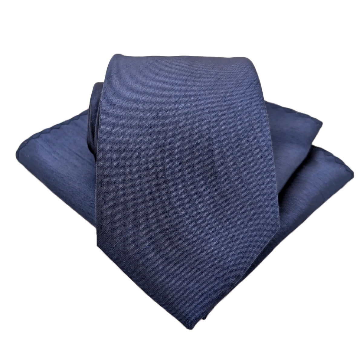 Sapphire Blue Shantung Pocket Square