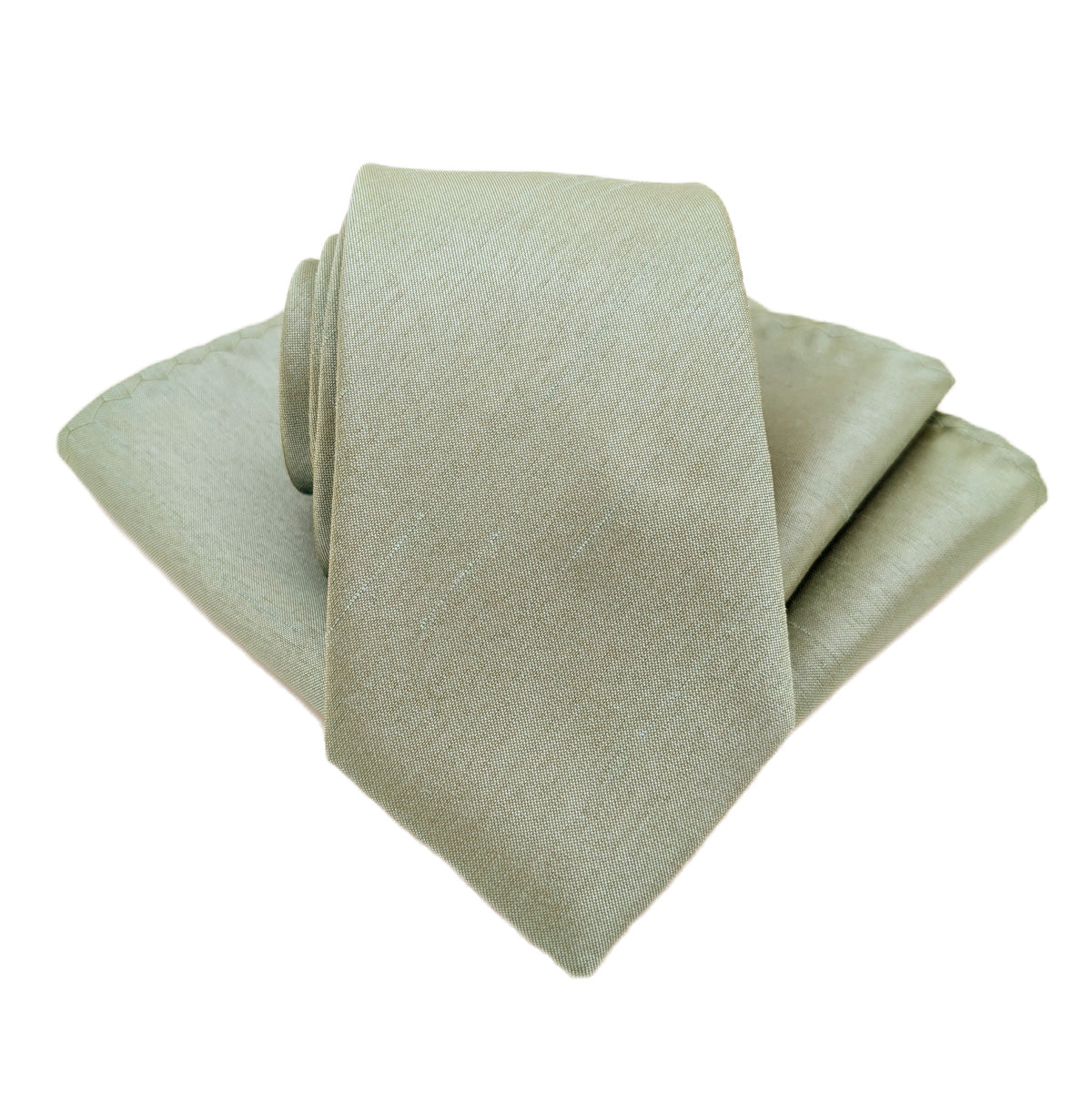 Pale Green Shantung Pocket Square