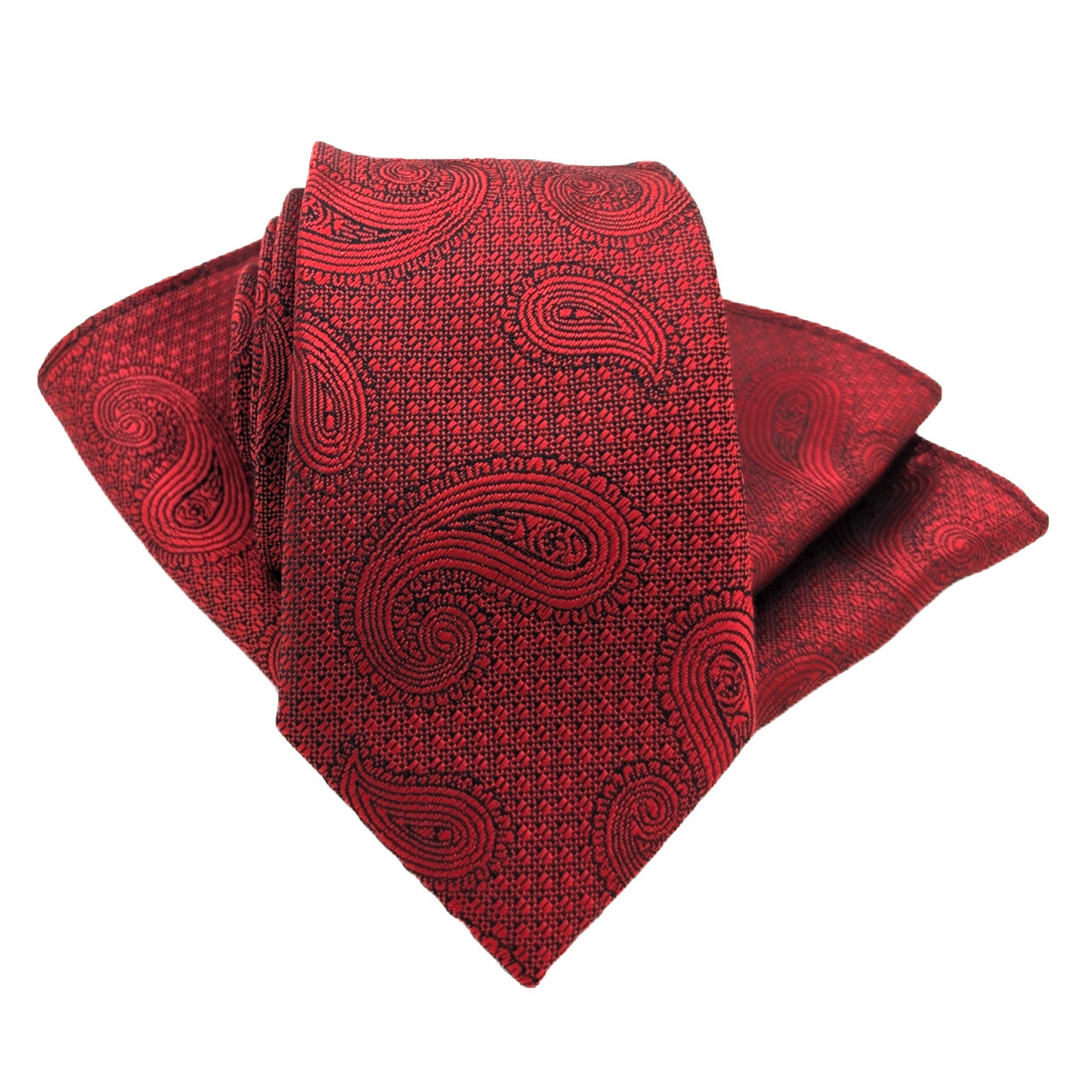 Red Paisley Wedding Tie