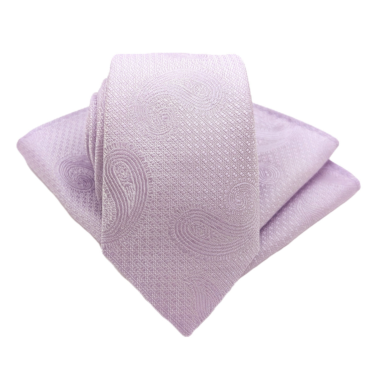 Pale Lilac Paisley Pocket Square