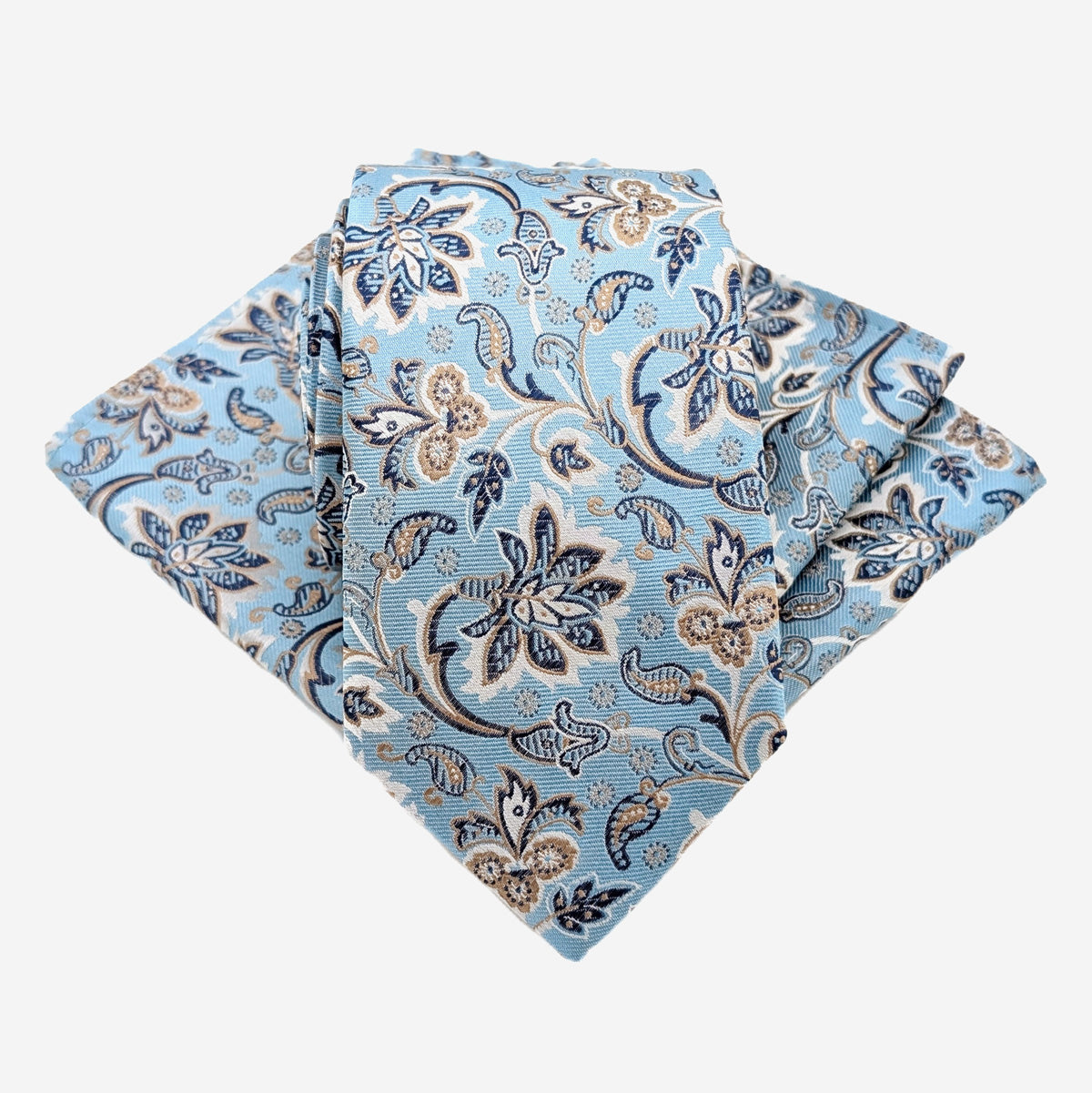 Sky Flowers Silk Wedding Tie