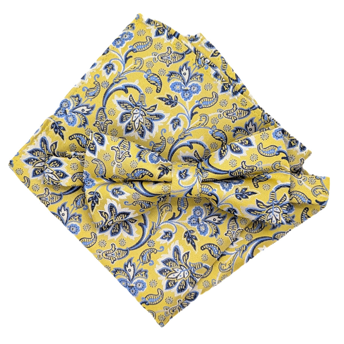 Yellow Flowers Silk Bow Tie