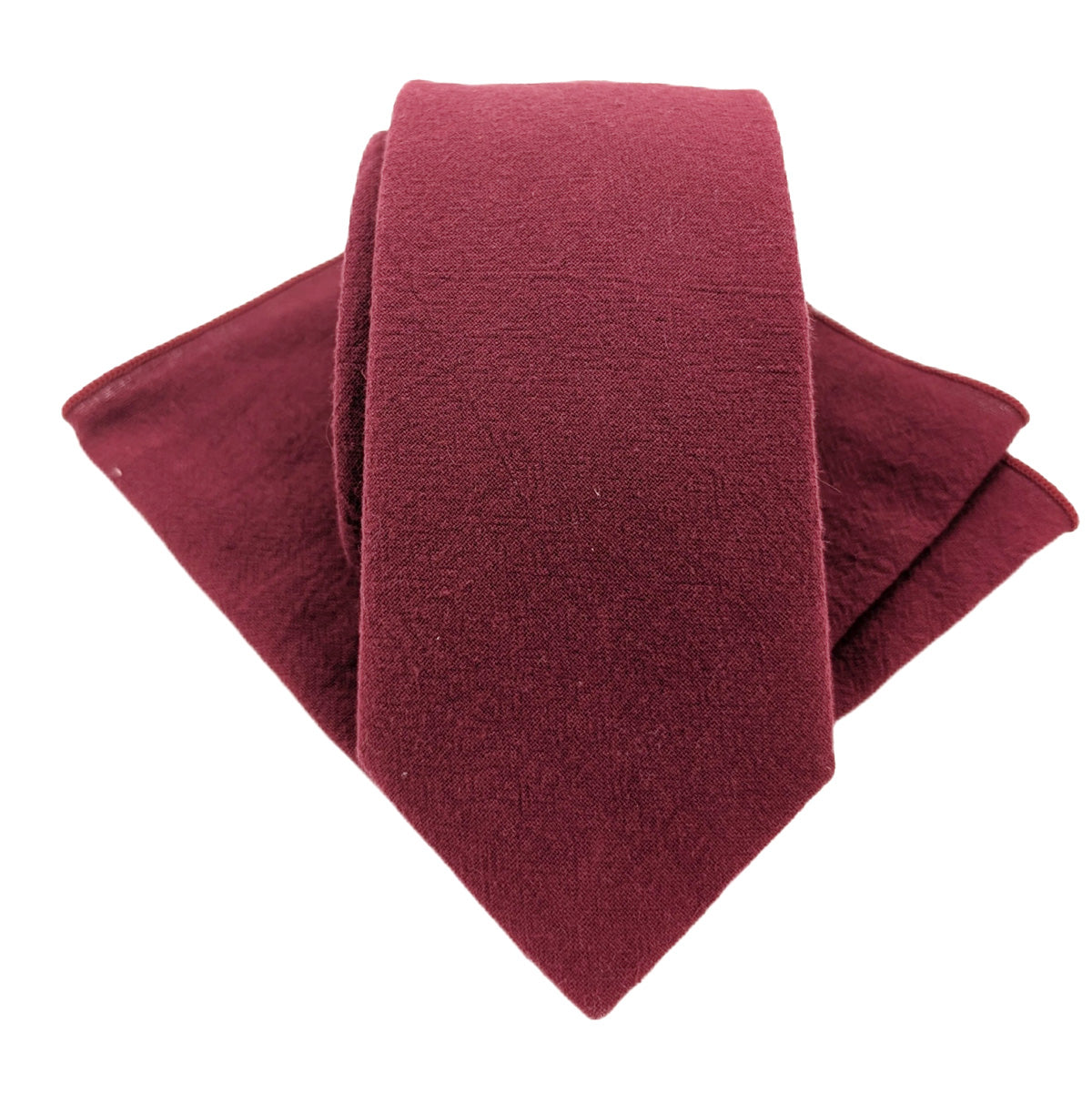 Maroon Cotton Wedding Tie