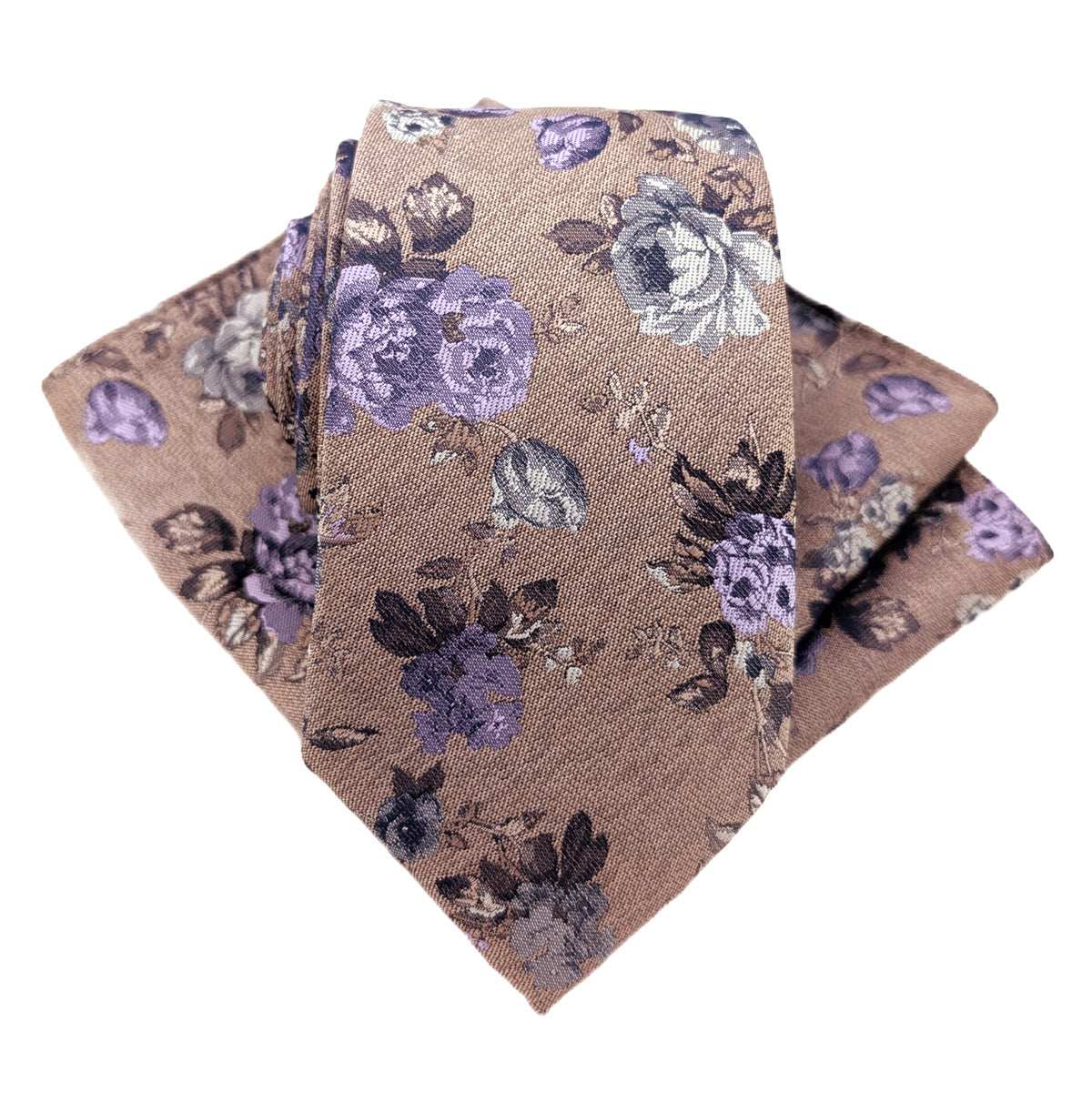 Beige & Purple Vintage Floral Wedding Swatch