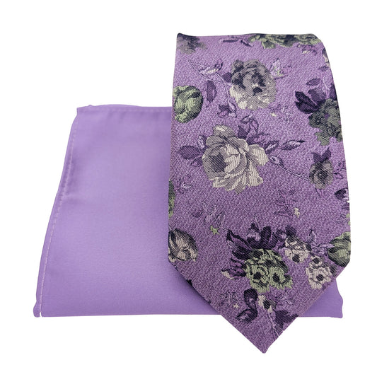 Mix and Match - Purple & Purple Wedding Tie Set