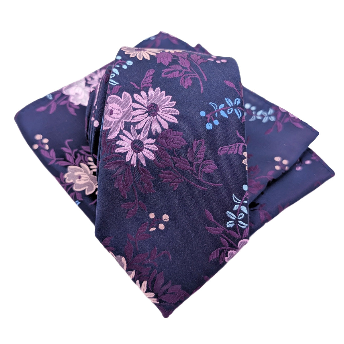 Purple Daisies Wedding Tie