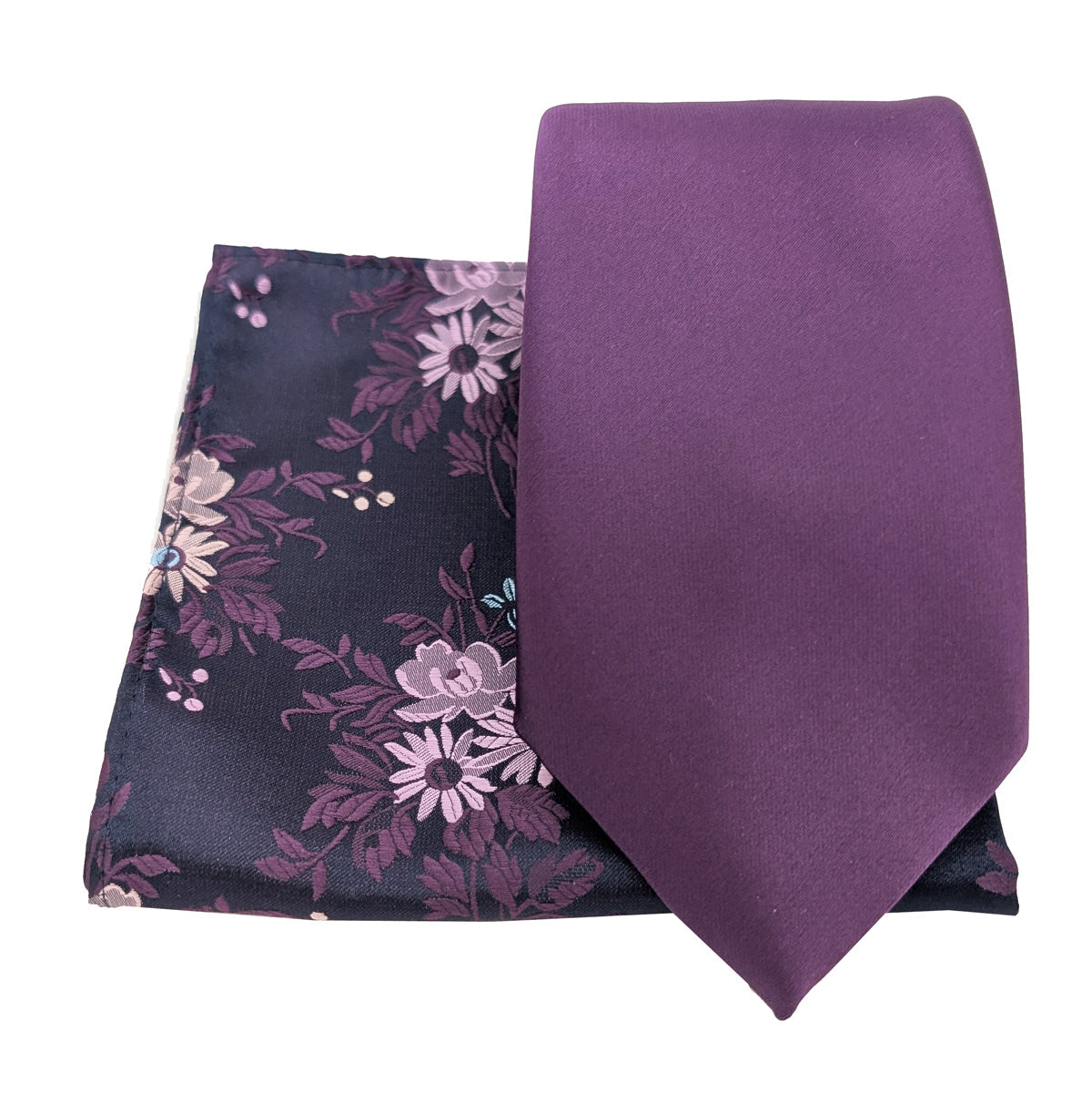 Mix and Match - Purple & Purple Wedding Tie Set