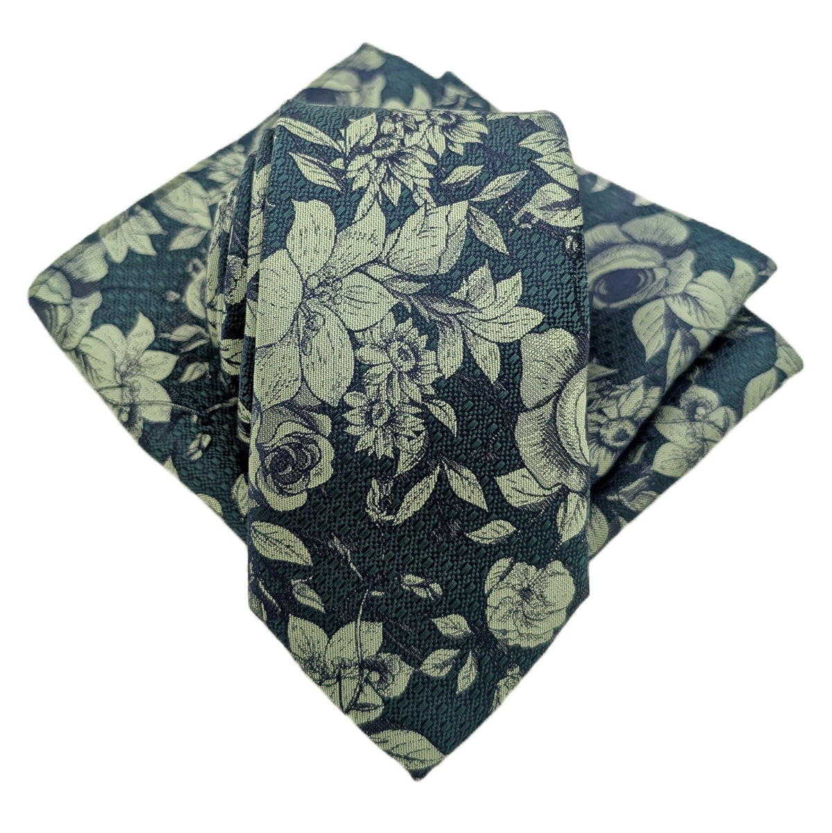 Green Vintage Floral Wedding Swatch