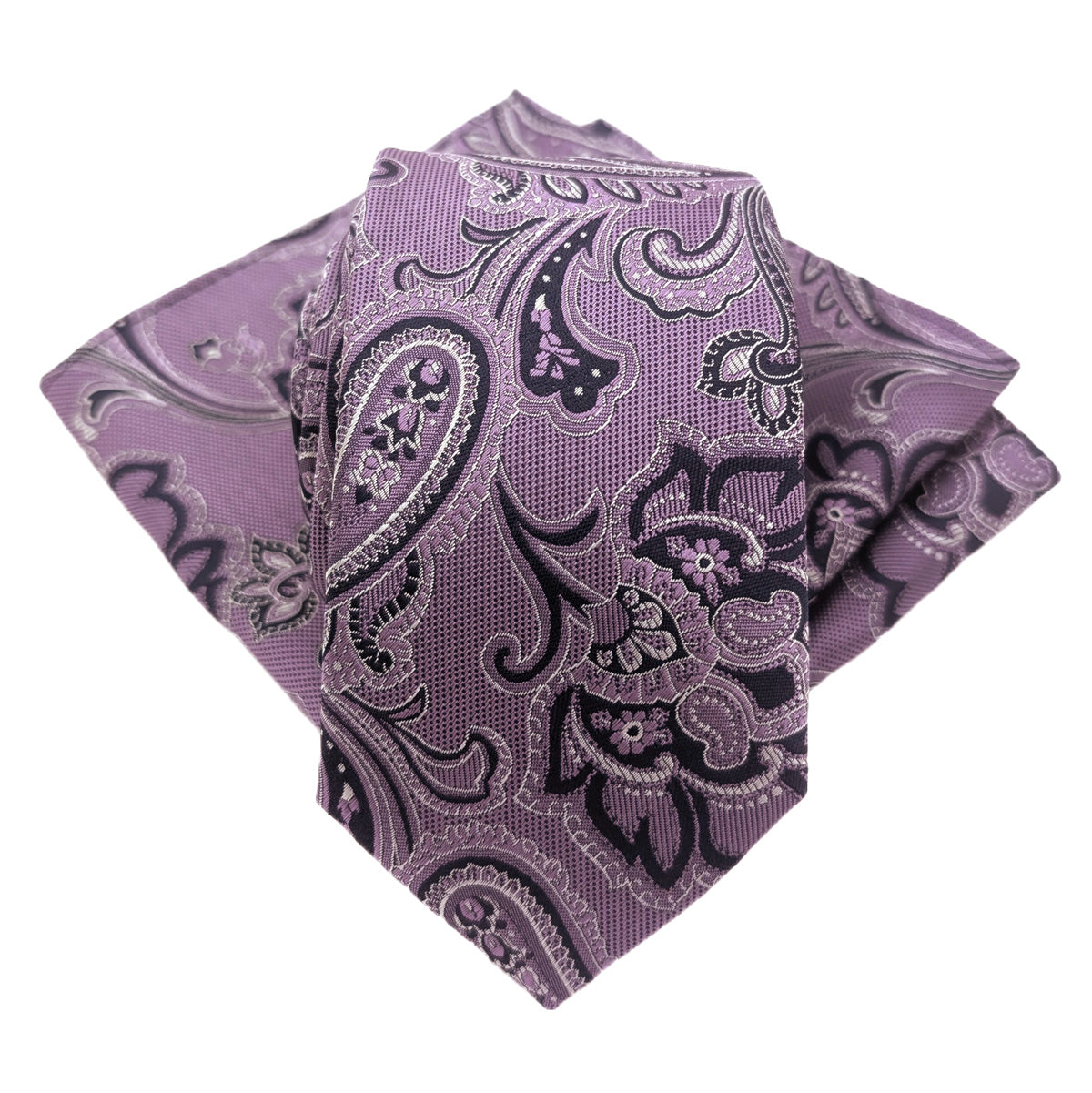 Purple Floral Paisley Wedding Swatch