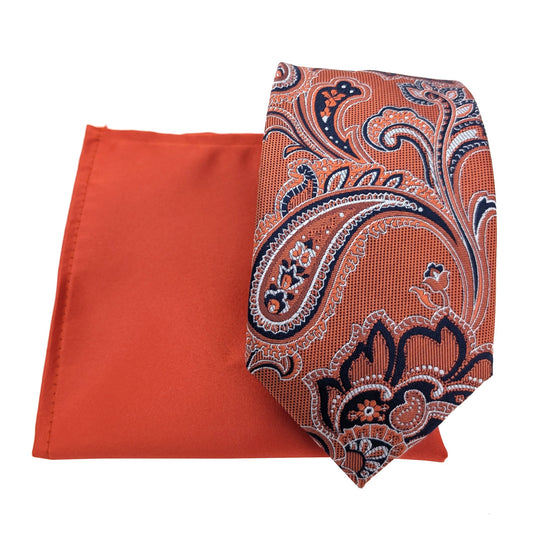 Mix and Match - Orange & Sienna Wedding Tie Set