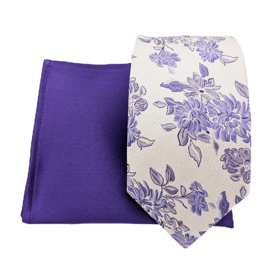 Mix and Match - Purple & Purple Wedding Tie Set