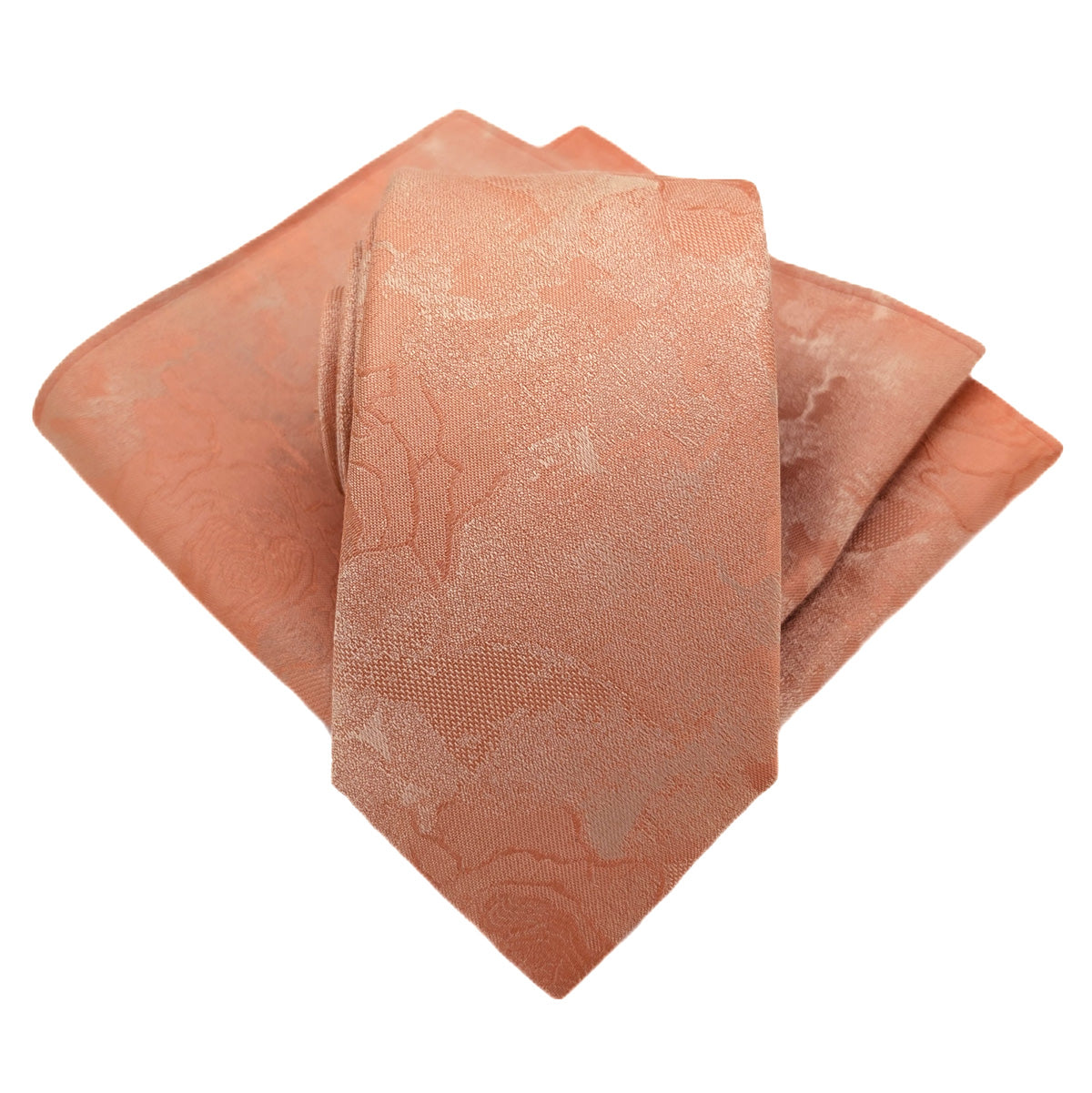 Peach Roses Silk Wedding Tie