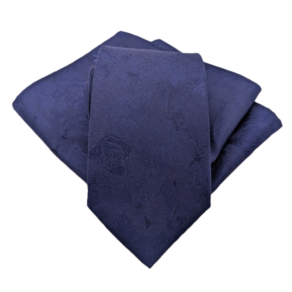 Sapphire Roses Silk Wedding Tie