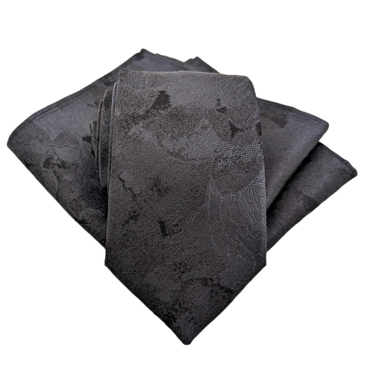 Black Roses Silk Wedding Tie