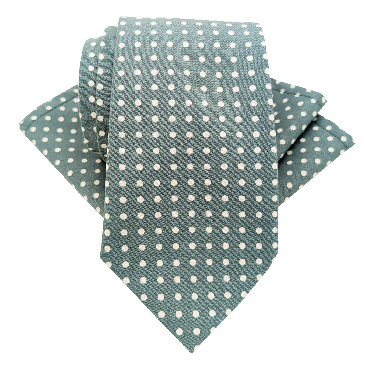 Ice Green Spot Pocket Square