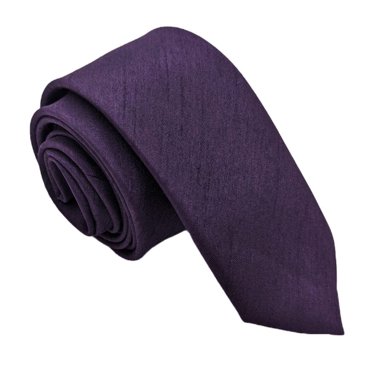 Blackberry Shantung Wedding Tie