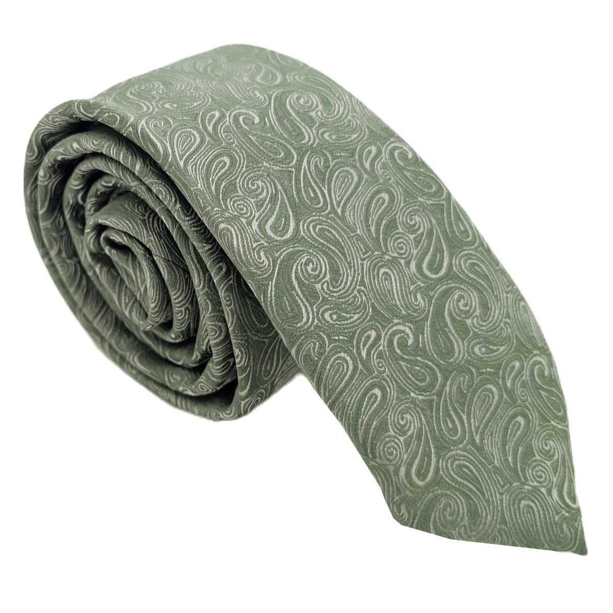 Sage Paisley Boys Ties