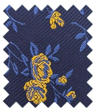 Navy & Yellow Roses Wedding Swatch