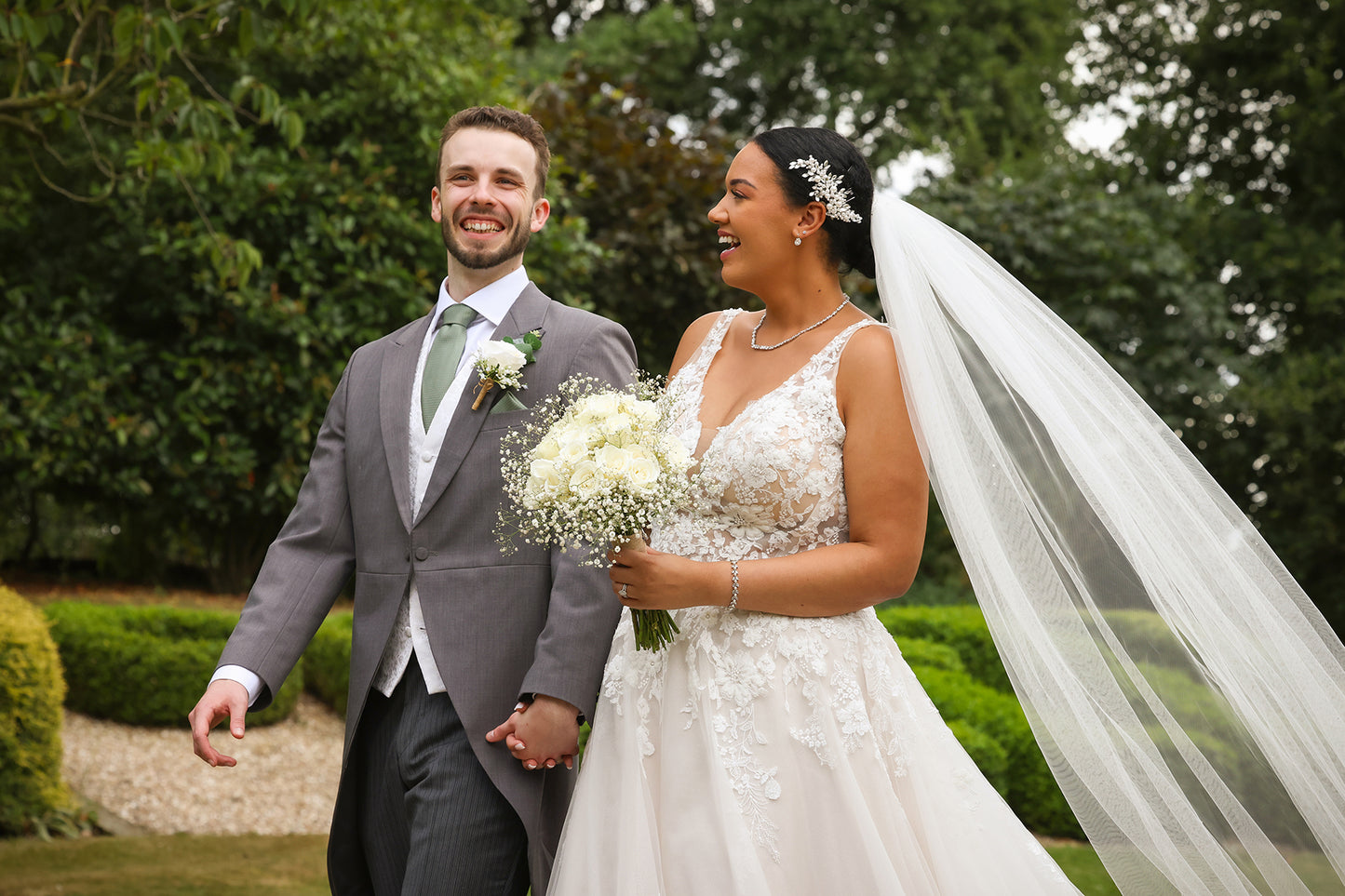 Dark Sage Textured Wedding Tie