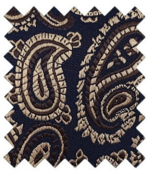 Navy & Gold Paisley Wedding Swatch