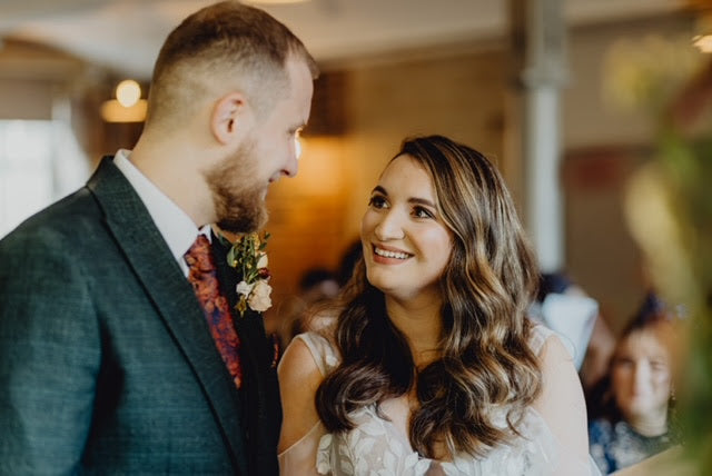 Navy & Orange Floral Wedding Tie