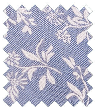 Blue Leaves Silk Wedding Swatch