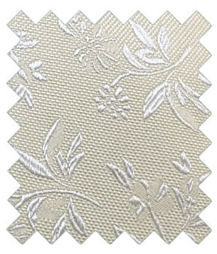 Cream Leaves Silk Wedding Swatch