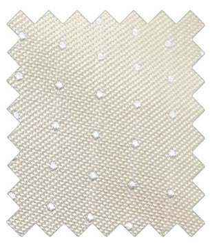 Dotty Cream Silk Wedding Swatch