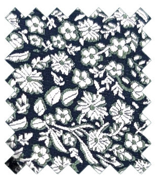 Navy & Sage Ditsy Floral Wedding Swatch