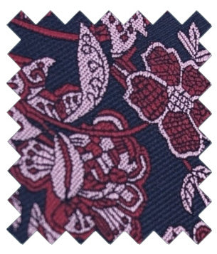 Navy & Berry Flowers Wedding Swatch