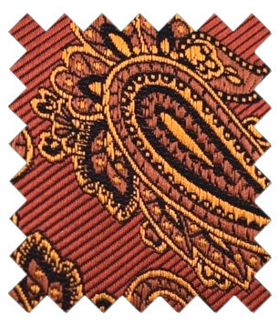 Autumn Bronze Paisley Wedding Swatch