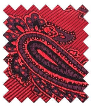 Scarlet Paisley Wedding Swatch