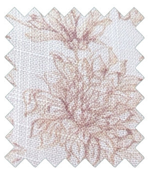 Sepia Floral Linen Wedding Swatch